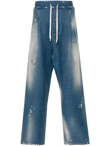 Voľné priliehavé nohavice A Paper Kid modrá
