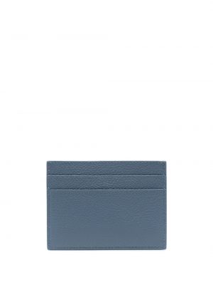 Portefeuille en cuir à imprimé Balenciaga bleu