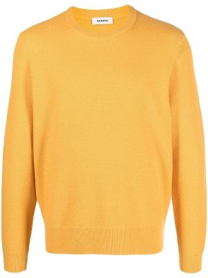 Пуловер с кръгло деколте Sandro жълто