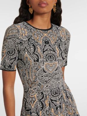 Kleid mit print mit paisleymuster Etro schwarz
