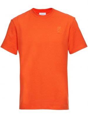 Kokvilnas t-krekls Ferragamo oranžs