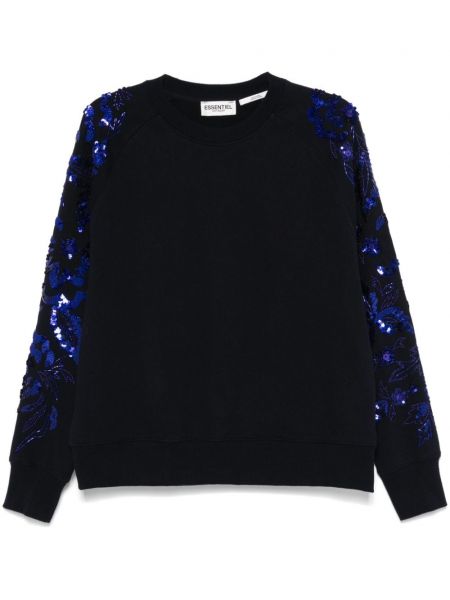 Sweatshirt med pailetter Essentiel Antwerp blå