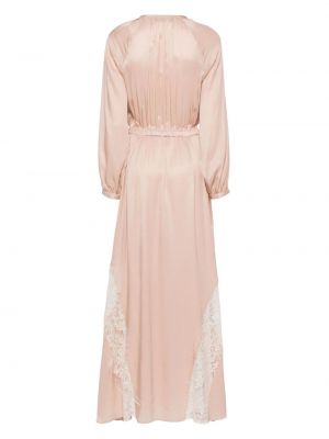Saténové dlouhé šaty Lorena Antoniazzi růžové