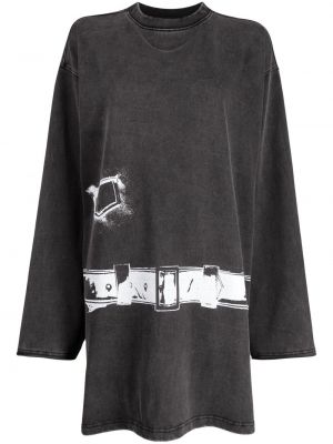 Bavlněné mini šaty We11done šedé