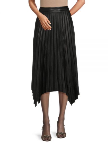 Асимметричная юбка миди T Tahari черная