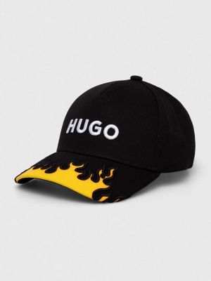 Șapcă din bumbac Hugo negru