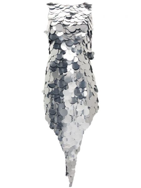 Коктейлна рокля с пайети Giuseppe Di Morabito сребристо