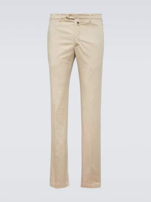 Pantalones chinos de algodón Kiton beige