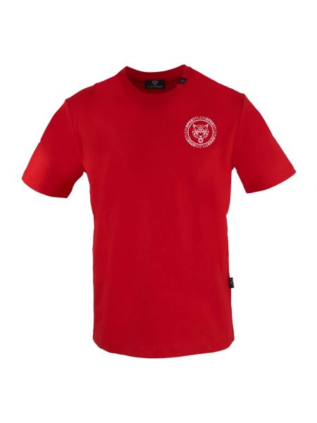 Sportliche t-shirt mit kurzen ärmeln mit rundem ausschnitt Plein Sport rot