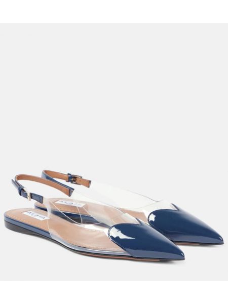 Slingback lack läder ballerinas Alaia blå