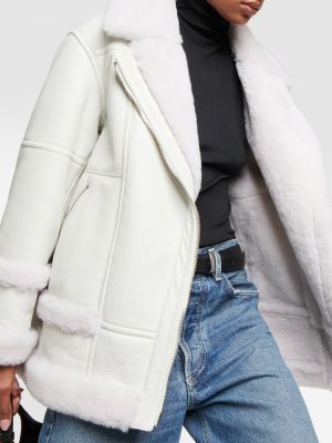 Kožna jakna Blancha bijela