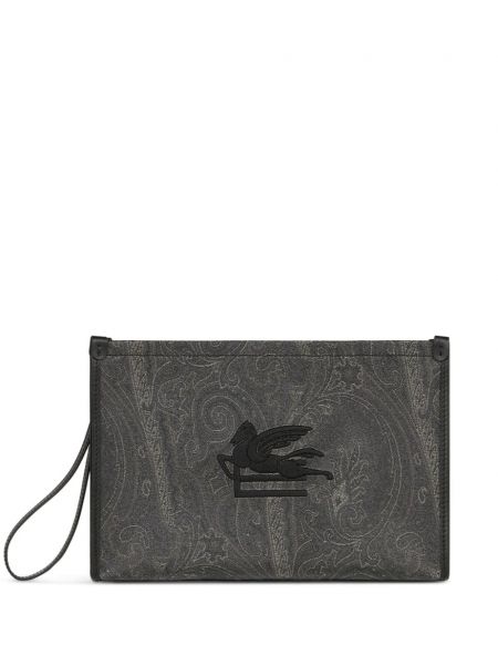 Pochette en cachemire à imprimé Etro noir