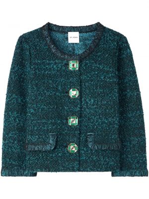 Μπουφάν με κουμπιά tweed St. John πράσινο