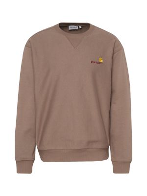 Bavlnená priliehavá mikina s výšivkou Carhartt Wip - žltá