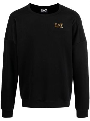 Draperad t-shirt Ea7 Emporio Armani svart