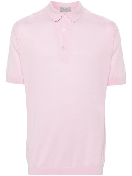 Kokvilnas polo krekls John Smedley rozā