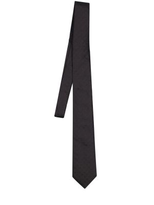 Černá žakárová kravata Dolce & Gabbana
