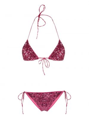 Bikini con paillettes Oséree rosa