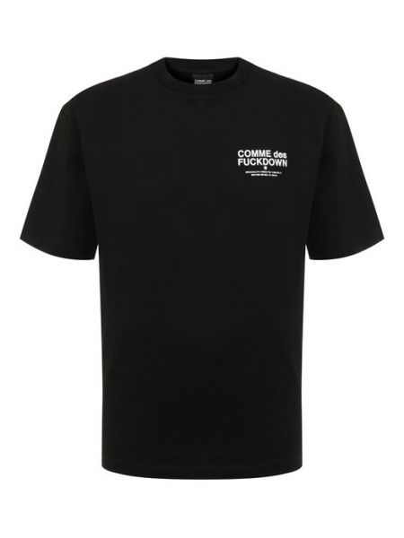 Хлопковая футболка Comme Des Fuckdown черная