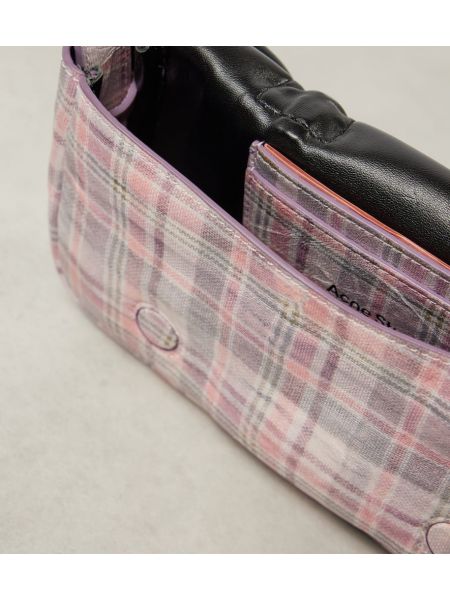 Bolsa de hombro de cuero Acne Studios rosa