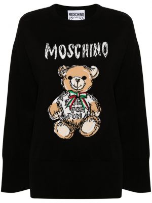 Пуловер Moschino черно
