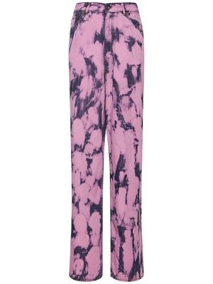 Spodnie z nadrukiem relaxed fit Darkpark różowe