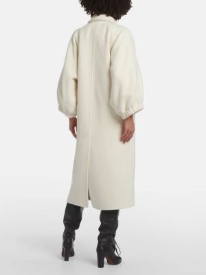 Abrigo de cachemir con estampado de cachemira Max Mara blanco