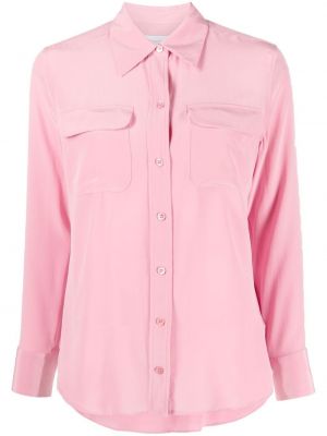 Šilkinė marškiniai Equipment rožinė