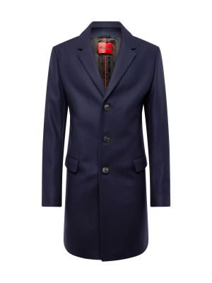 Vlnený priliehavý kabát Hugo modrá