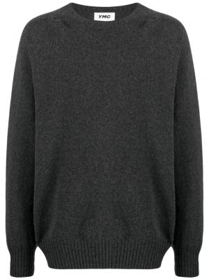 Пуловер с кръгло деколте Ymc сиво