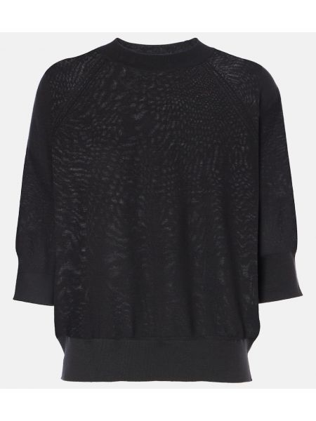 Strikket uld top Dries Van Noten sort