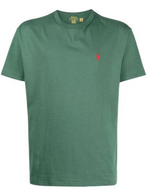 Pamut hímzett pólóing Polo Ralph Lauren zöld