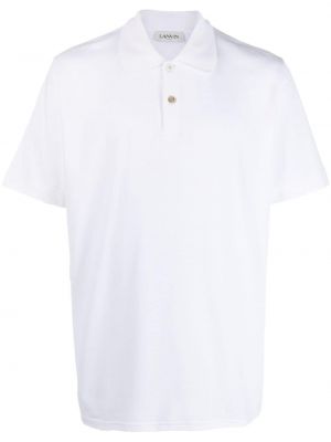 Памучна поло тениска Lanvin бяло