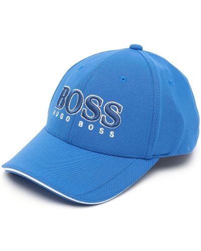 Gorra con bordado Boss azul