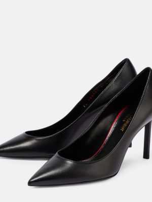 Pantofi cu toc din piele Saint Laurent negru