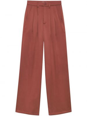 Jedwabne spodnie Anine Bing czerwone