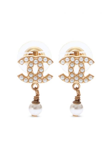 Χρυσά σκουλαρίκια με μαργαριτάρια Chanel Pre-owned χρυσό