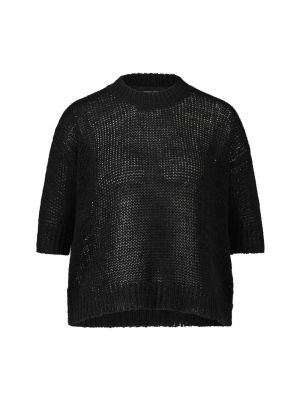 Dzianinowy sweter oversize Roberto Collina czarny