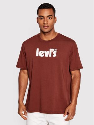 Relaxed тениска Levi's® винено червено