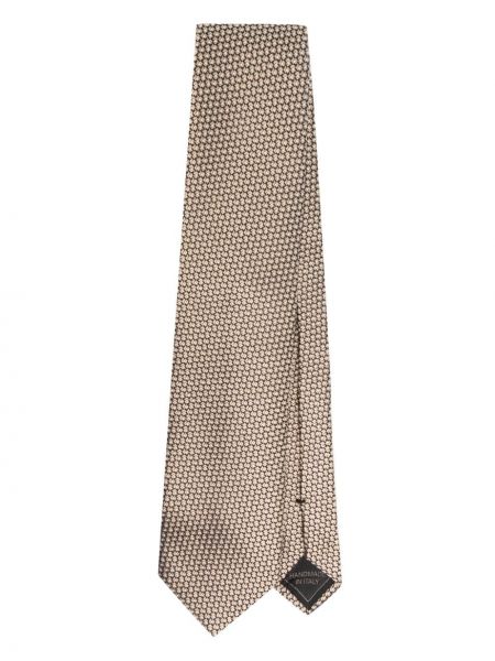 Μεταξωτή γραβάτα ζακάρ Brioni