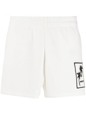 Shorts de sport à imprimé Moncler blanc