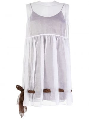 Mini-abito di tulle Miu Miu Pre-owned bianco