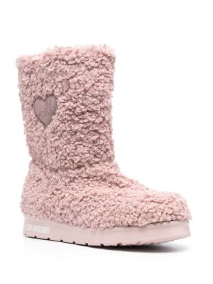 Sněžné boty s kožíškem Love Moschino růžové