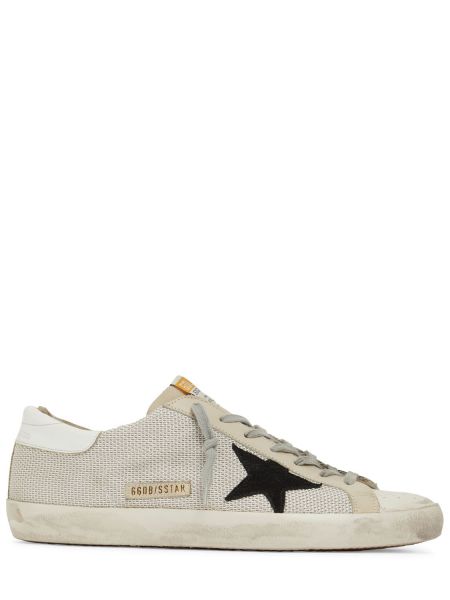 Sneakers i mocka med stjärnmönster Golden Goose beige