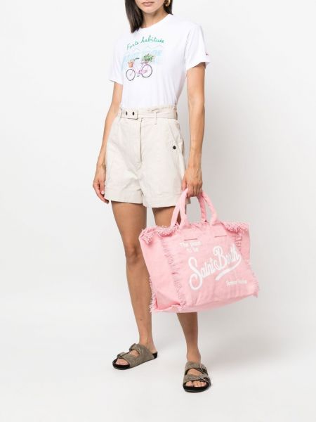 Shopper handtasche mit print Mc2 Saint Barth pink