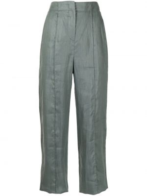 Pantalones de cintura alta Emporio Armani verde