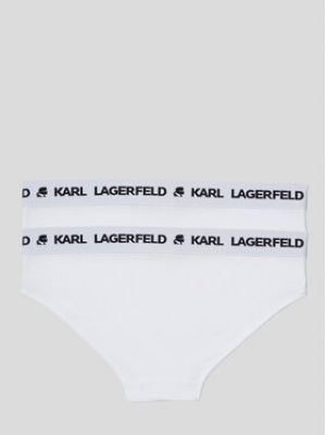 KARL LAGERFELD Súprava 2 kusov klasických nohavičiek 211W2125 Biela