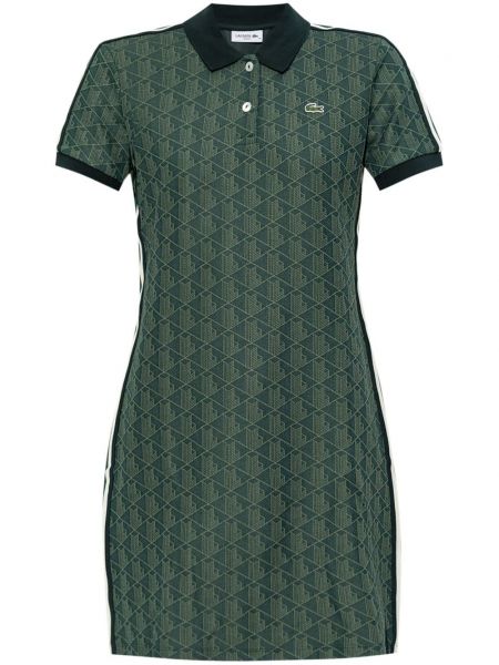 Jacquard lige kjole Lacoste grøn