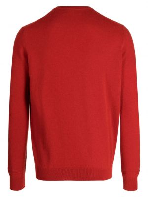 Sweter z kaszmiru z dekoltem w serek Pringle Of Scotland czerwony