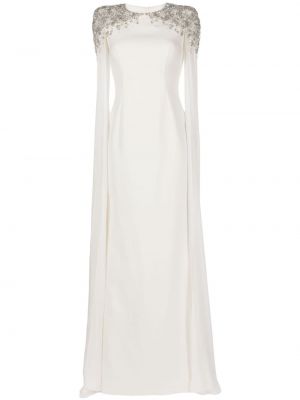 Sukienka koktajlowa z kryształkami Jenny Packham biała